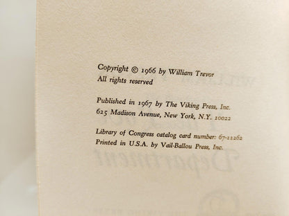 The Love Department by William Trevor 1967 HC Book with Dust Jacket