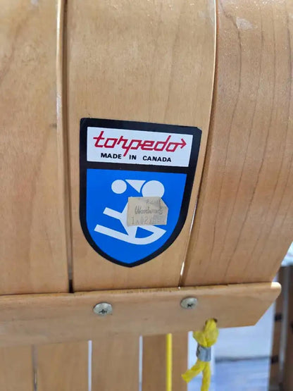 Torpedo 6ft Wooden Toboggan Sled