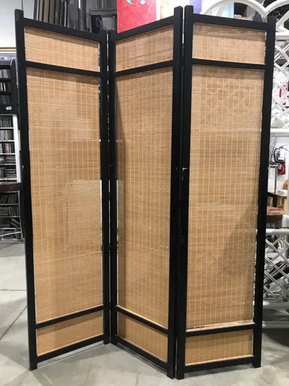 Brown Bamboo-esque Room Dividers - Set of 2 - 6 Panels