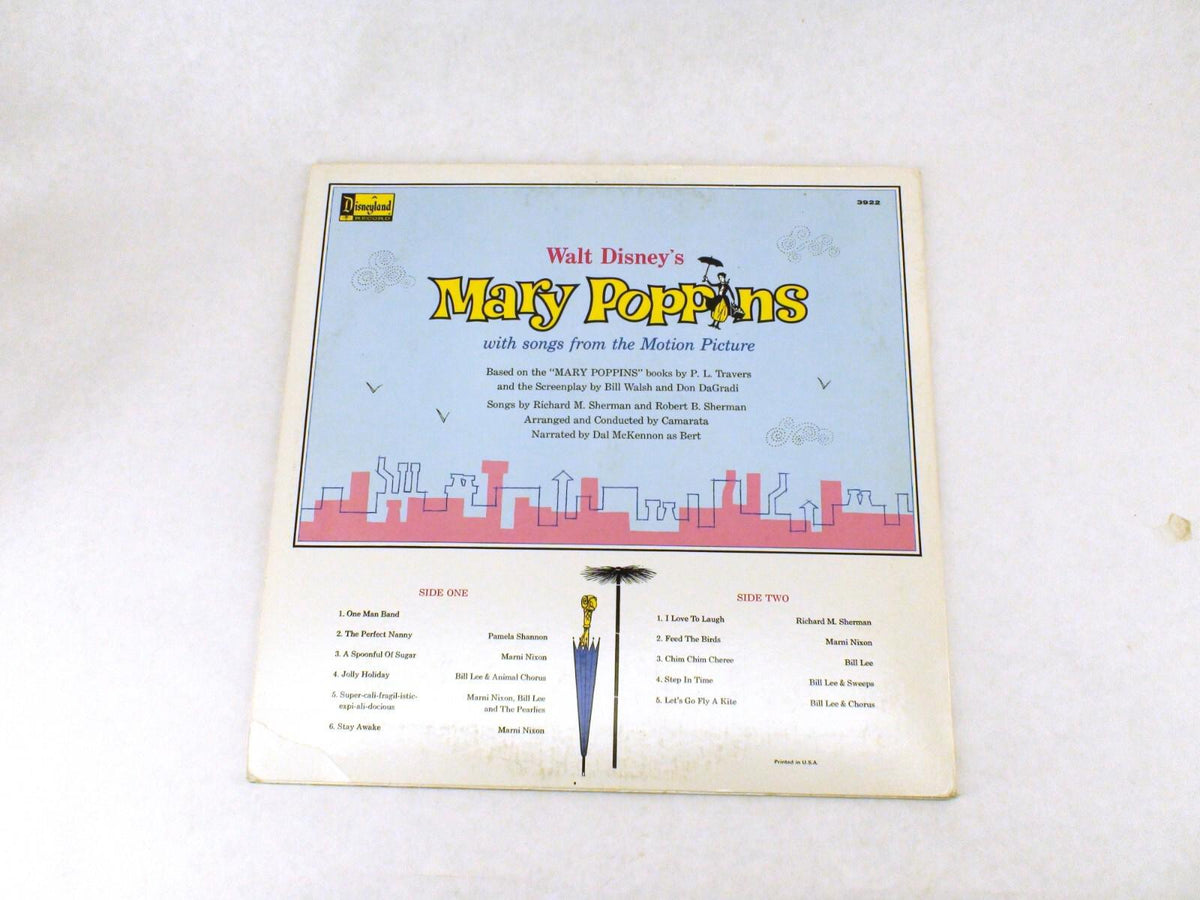 Disneyland Records Vinyl - Mary Poppins, Story & Songs 1964