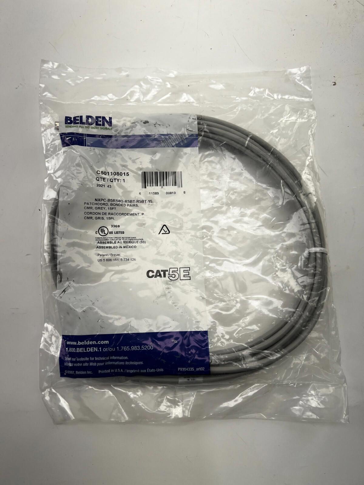 BELDEN | C501108015 Cat 5e Mod Patch Cord, Bonded-Pair - 15FT