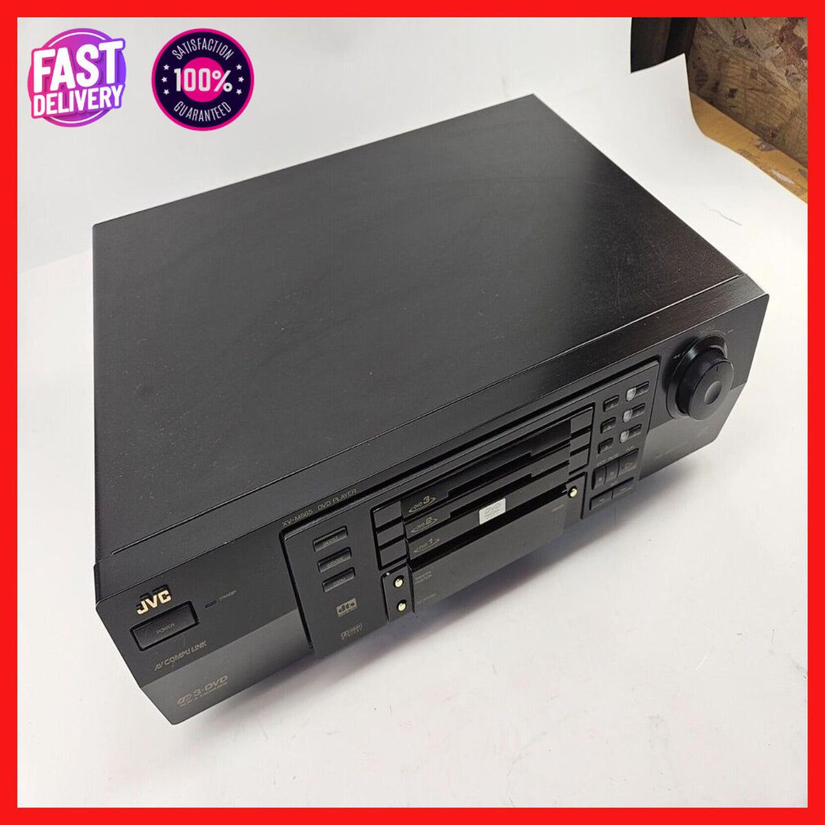 GOOD CONDITION JVC 3x DVD Player XV-M5658K Tested Working Black