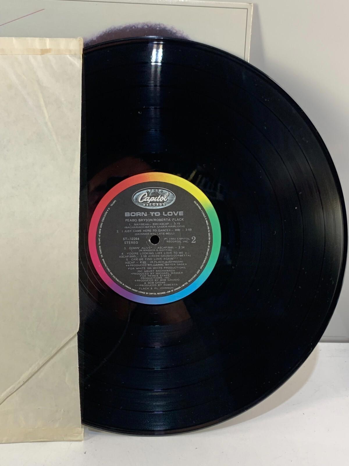 Peabo Bryson & Roberta Flack -Born To Love LP-33 Rpm vinyl LP Record Album