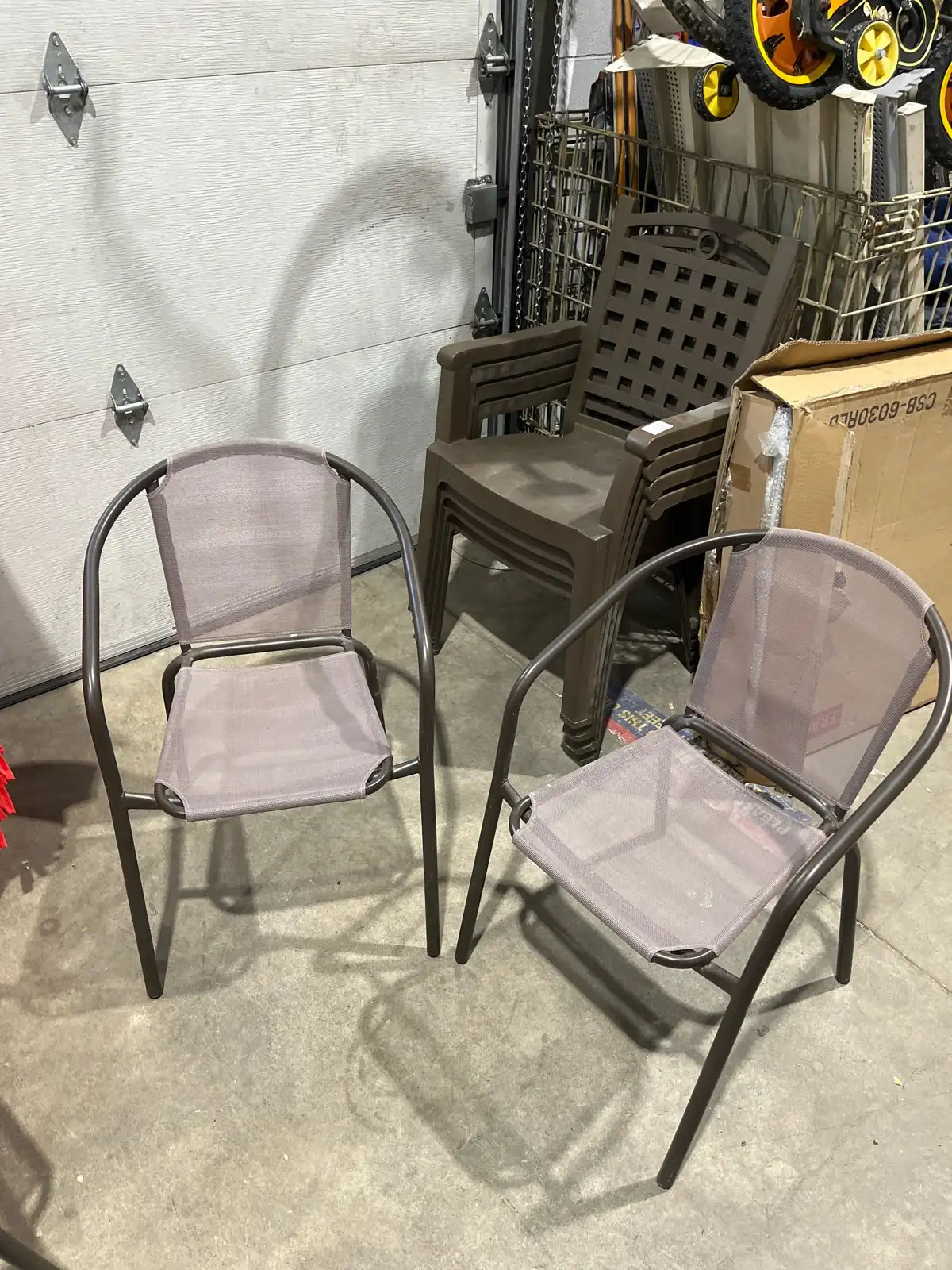 Set of four garden chairs