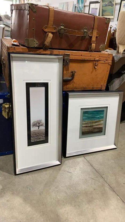 Abstract and Photography Framed Art - set of 2