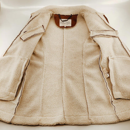 Rachel Roy Faux Shearling Brown Jacket Women's Size S