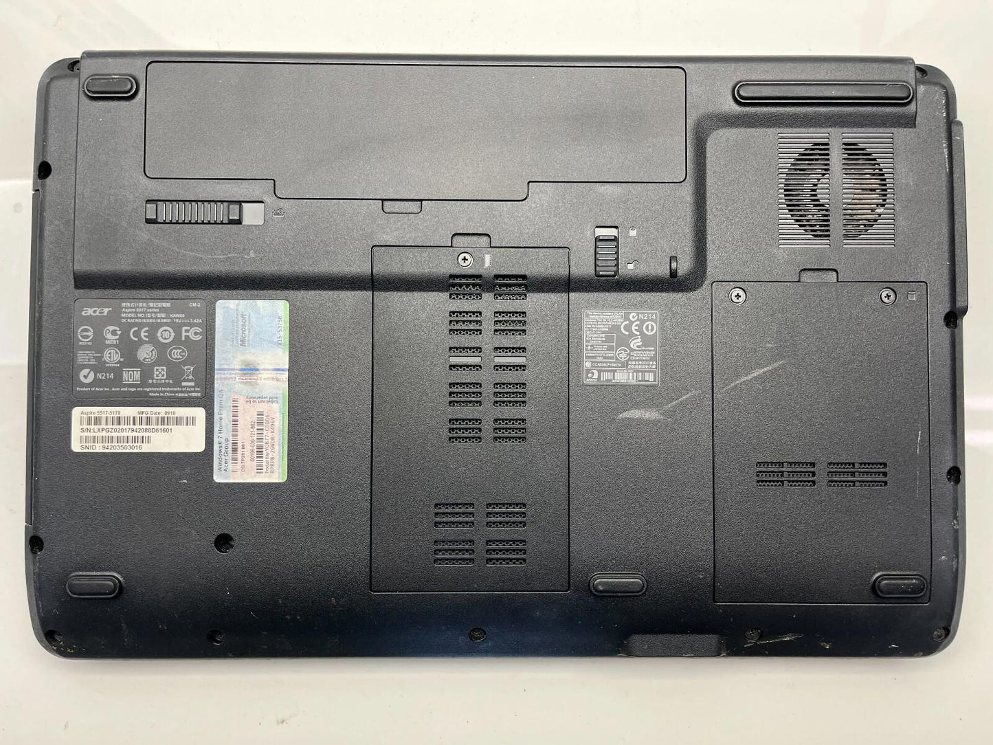 Acer Aspire S517 Laptop Athlon 64 TF-20 FOR PARTS