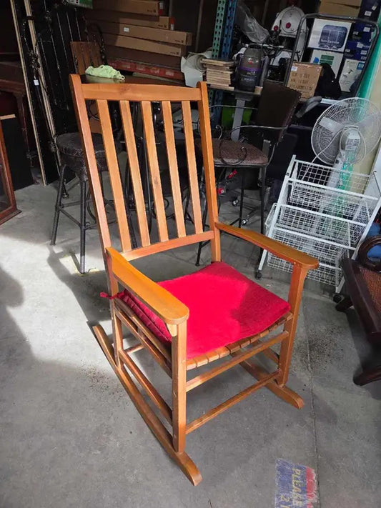 Large Wooden Rocking Chair - Indoor/Outdoor