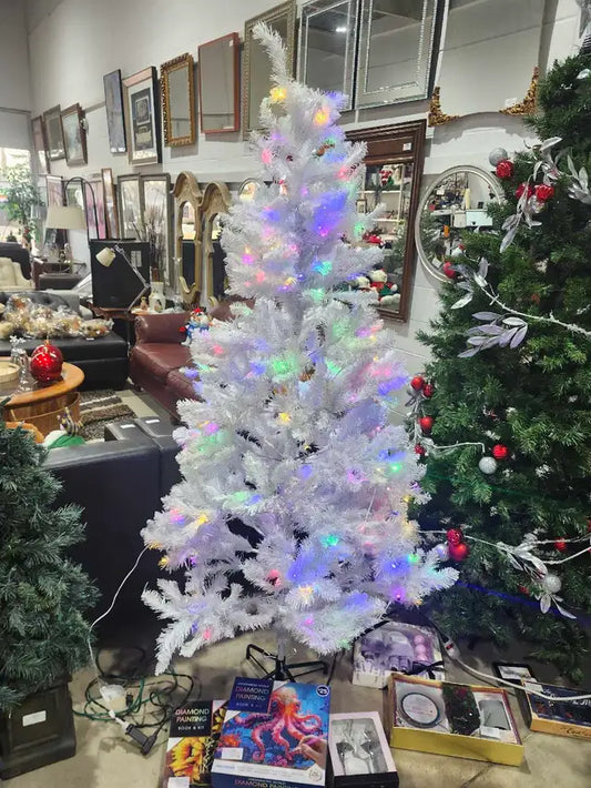 Holiday Time 6.5 Ft Pre-Lit White Tree