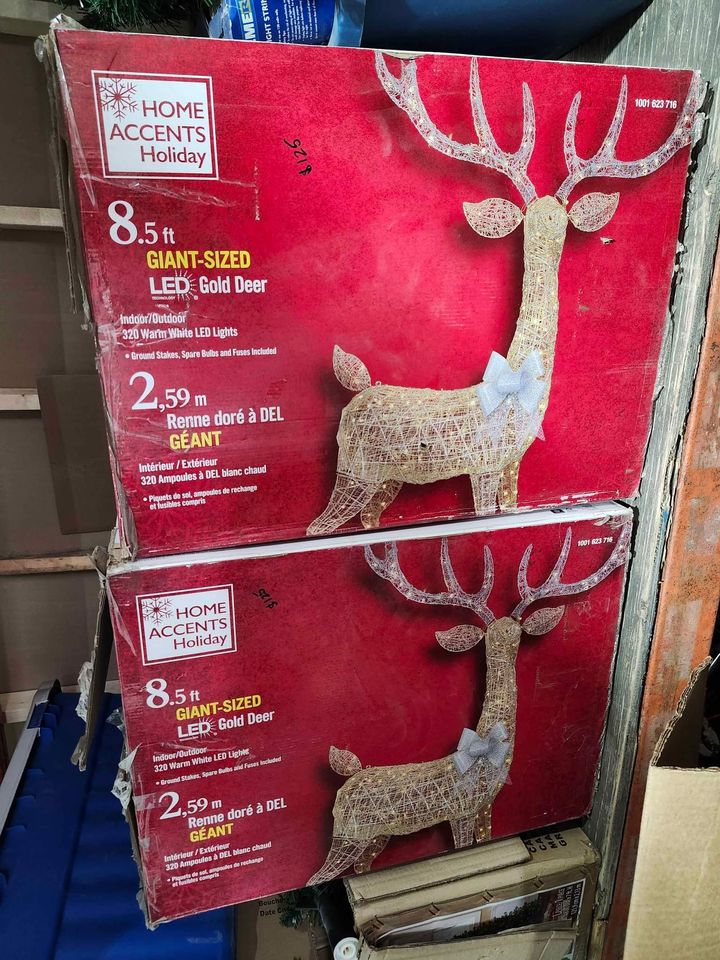 8.5ft LED Gold Christmas Reindeer - 2 Available