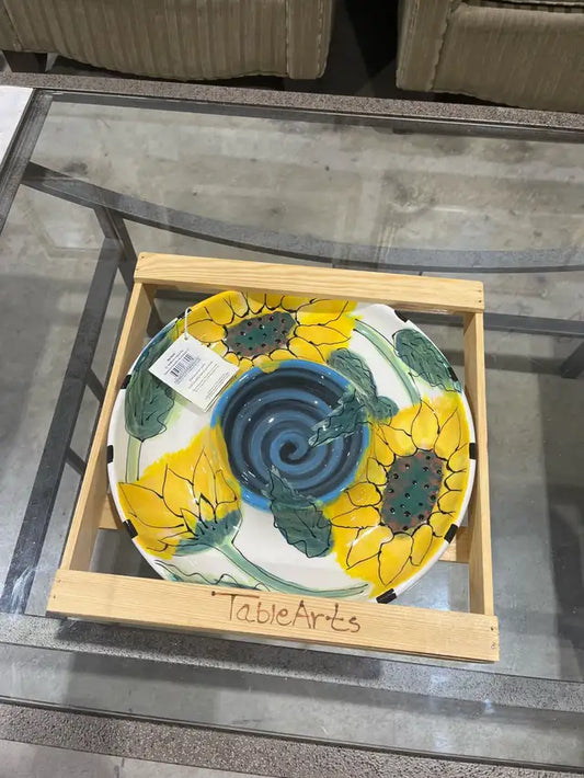 Vintage TableArts Sunflower Dish