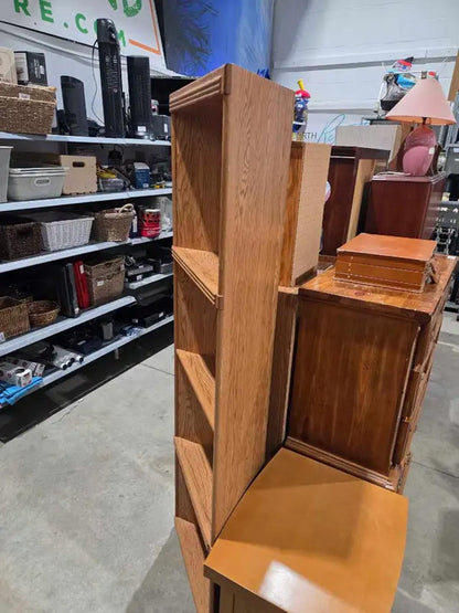 Wooden Tall Corner Shelf