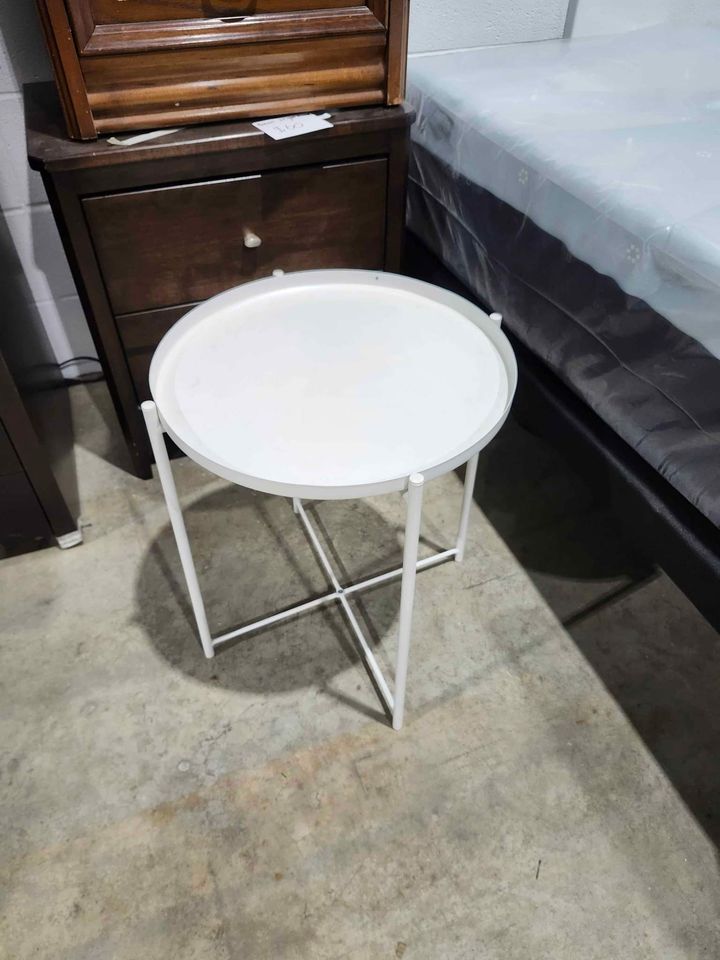 Ikea Glabom Side Tray Table - White