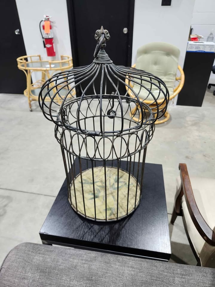 Vintage Wrought Iron Birdcage