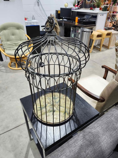 Vintage Wrought Iron Birdcage