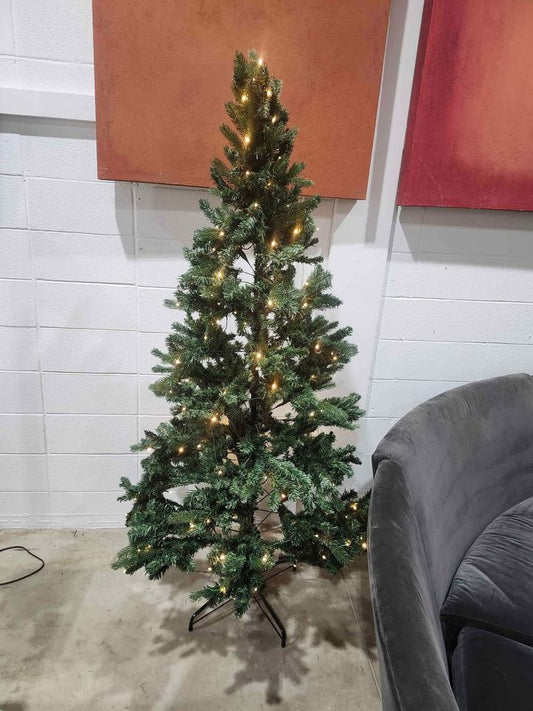 7ft Pre-Lit Christmas Tree with Stand