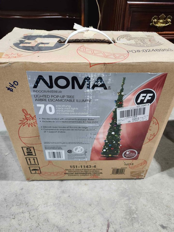 Noma 6ft Lighted Pop-up Tree