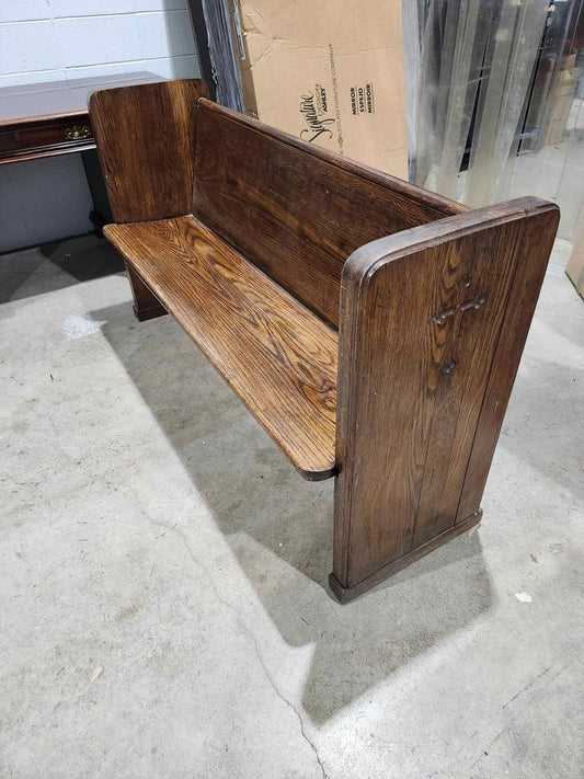 Antique Solid Wooden Church Pew