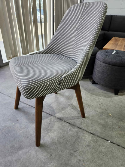 Stripy swivel accent chair