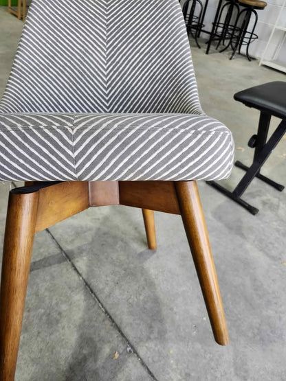 Stripy swivel accent chair