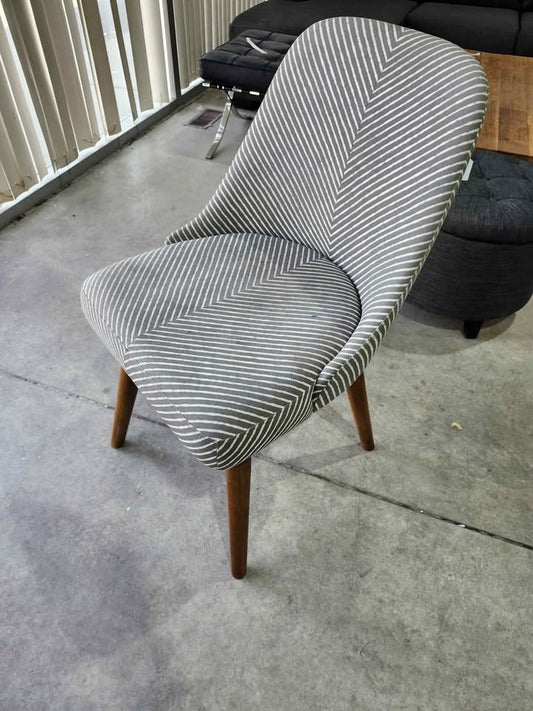 Stripy swivel accent chair