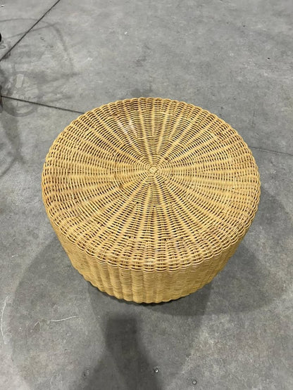 Vintage IKEA wicker ottoman