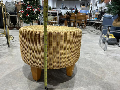 Vintage IKEA wicker ottoman