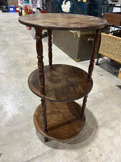 Mid-Century 3 Tier Round Plant Stand