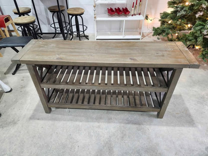 Rustic Solid Wooden X Console Table