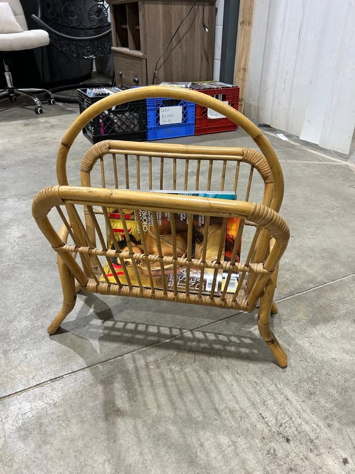 Vintage Bamboo Book/Magazine rack