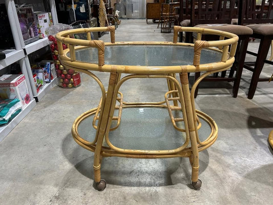 Vintage Rattan serving Trolly