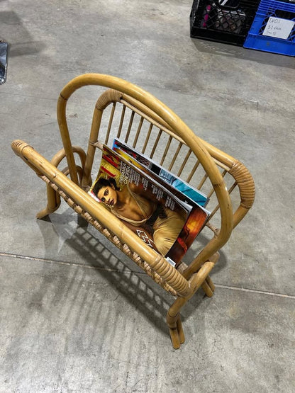 Vintage Bamboo Book/Magazine rack