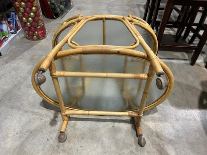 Vintage Rattan serving Trolly