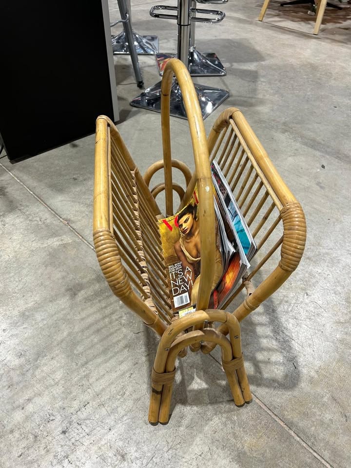 Vintage Bamboo Book/Magazine rack