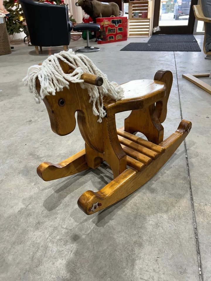 Vintage Rocking Wooden Horse