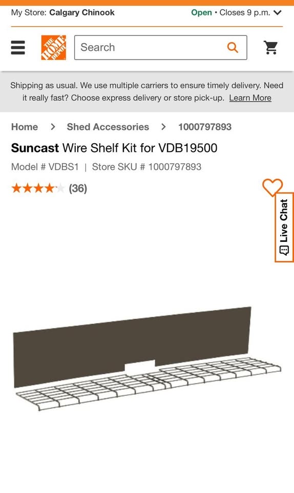 Suncast Wire Shelf