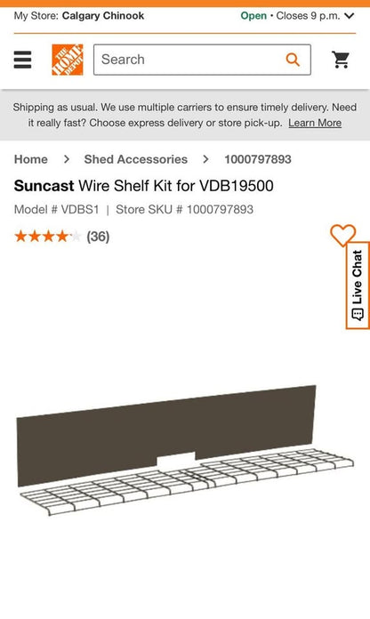 Suncast Wire Shelf