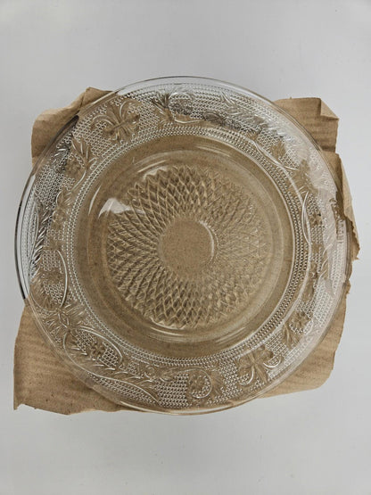 Set of Four Fine Crystal Serving Plates 7"