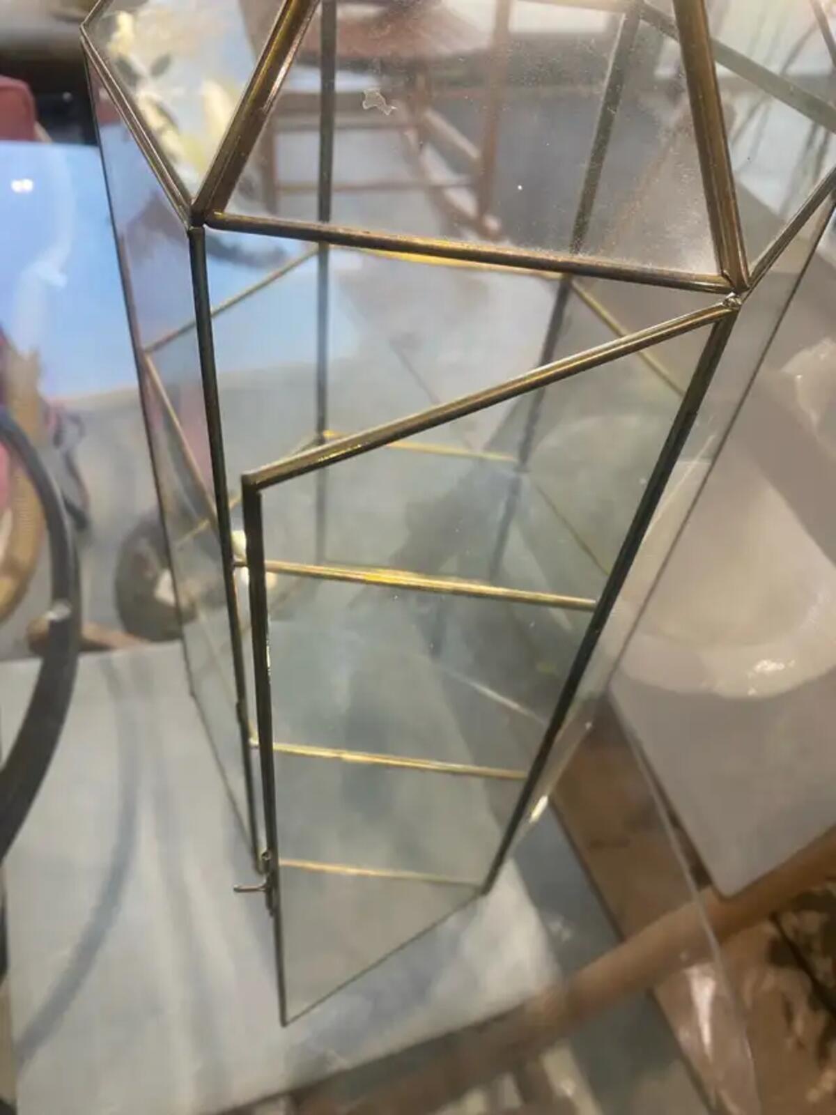 Golden 3-tier Terrarium Display Case