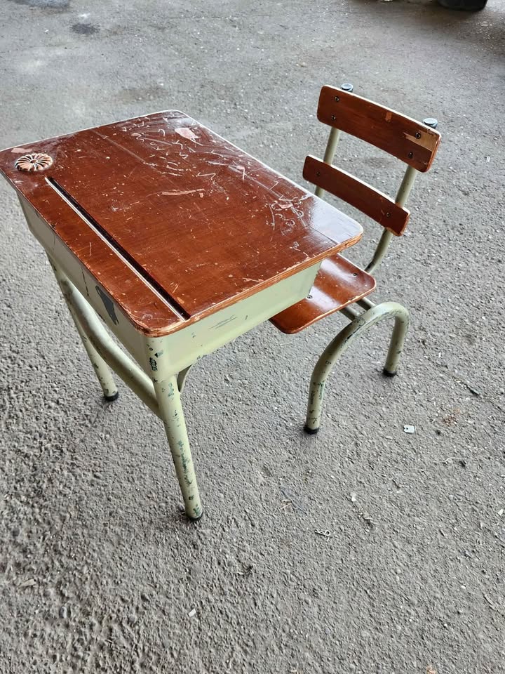 Antique School Desk and Chair