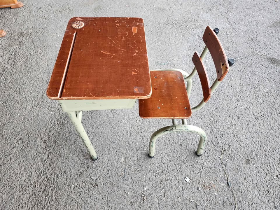 Antique School Desk and Chair