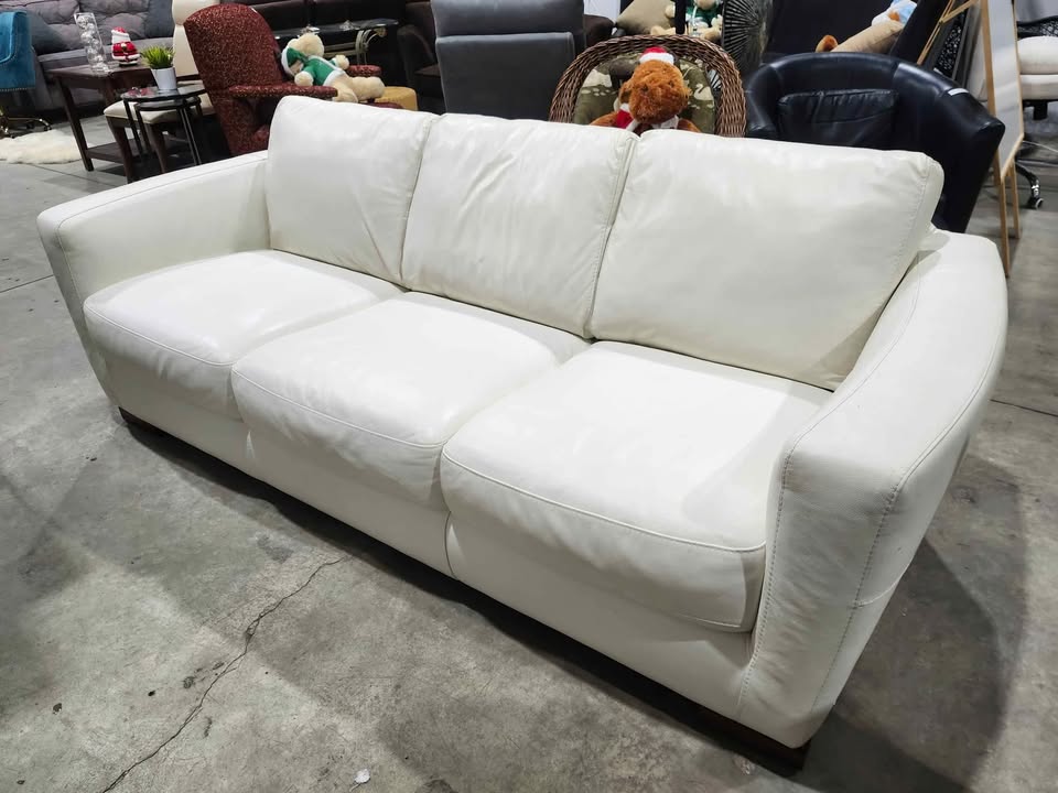 Natuzzi Italsofa Genuine Leather Sofa