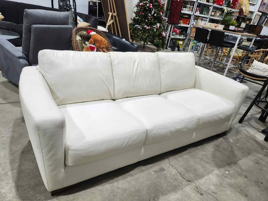 Natuzzi Italsofa Genuine Leather Sofa