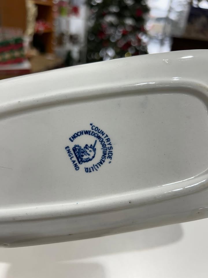 Beurrier vintage Enoch Wedgwood Countryside avec couvercle