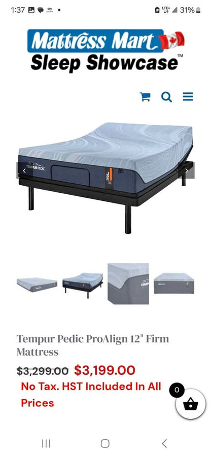 Tempurpedic adjustable bed