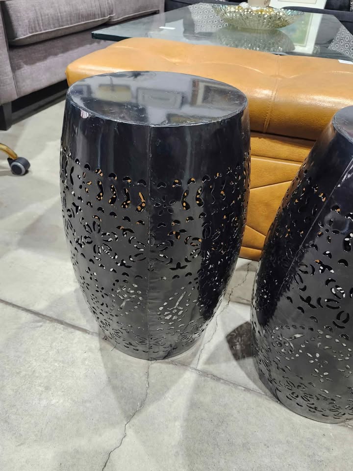 Round Steel Indoor/Outdoor Side Tables