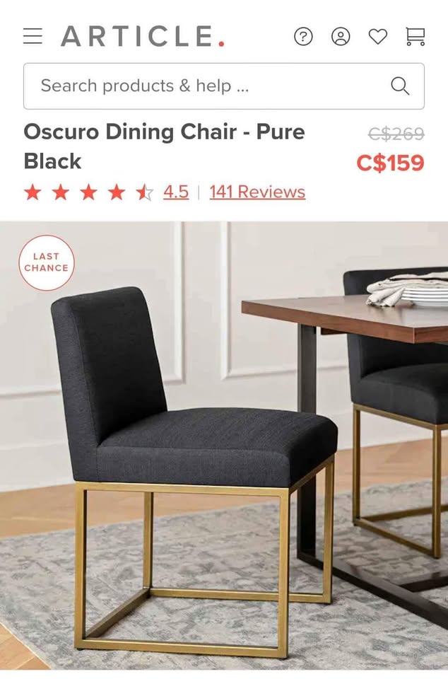 Article - Oscuro Dining Chair