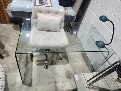 Reduced! High-Quality Modern Waterfall Glass Desk