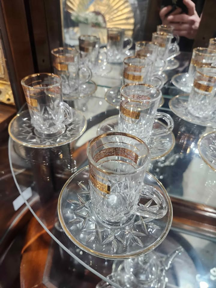 8-Piece Glass Turkish Tea Set