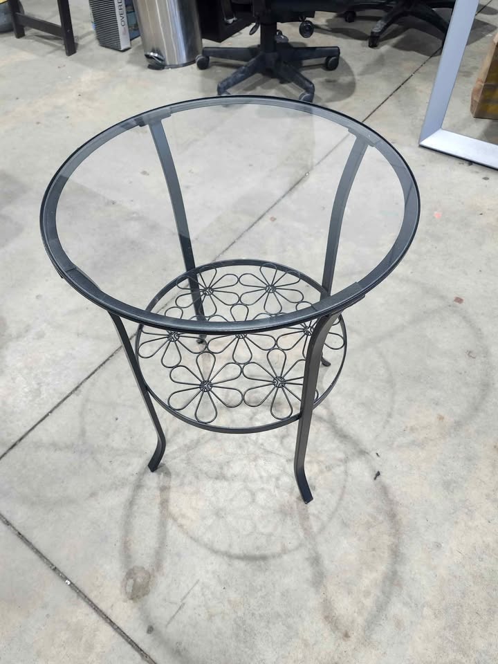 Ikea KLINGSBO Steel/Glass Side Table